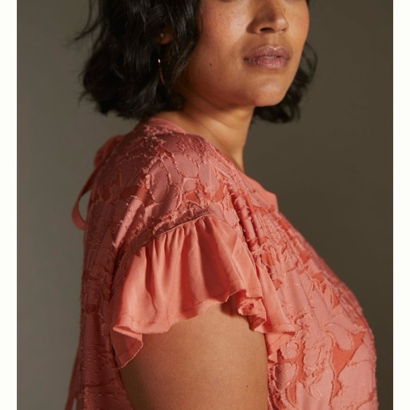 Anthropologie Ruffle Knit Mini Dress Size Small - Picture 9 of 10